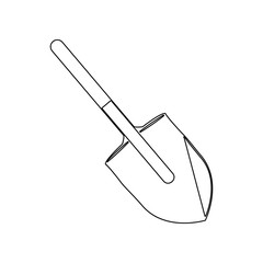Fire shovel icon. Element of Fireman for mobile concept and web apps icon. Outline, thin line icon for website design and development, app development