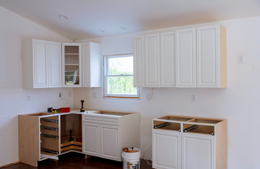 Kitchen remodel furniture installation cabinet