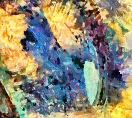 Abstract watercolor background. Hand drawn scratched grunge unusual texture. Custom design pattern. Digital painting oil artwork.