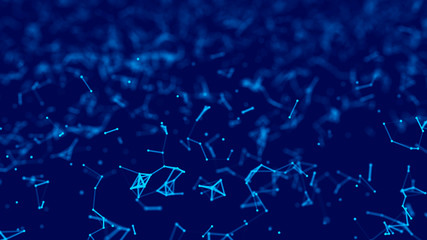 Big data visualization. Science background. Big data complex with compounds.