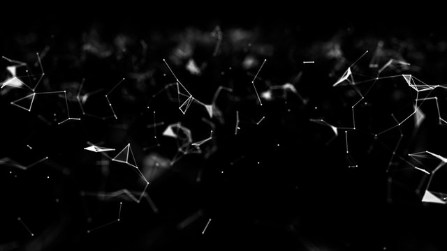 Big data visualization. Science background. Big data complex with compounds.