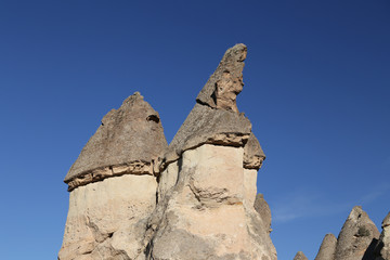 Rock Formations in Pasabag Monks Valley, Cappadocia, Nevsehir, Turkey