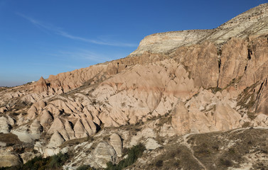 Fototapeta na wymiar Rose Valley in Cavusin Village, Cappadocia, Nevsehir, Turkey