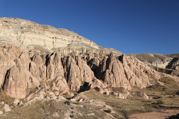 Rose Valley in Cavusin Village, Cappadocia, Nevsehir, Turkey