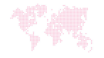 Fototapeta premium Vector minimalistic style world map with harts