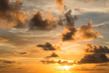 Spectacular golden sunrise