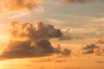 Spectacular golden sunrise