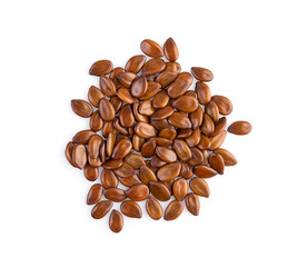 Phatakin seed (Leucaena leucocephala) isolated on white background