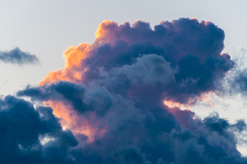 Beautifully colored cloud formation during sunset