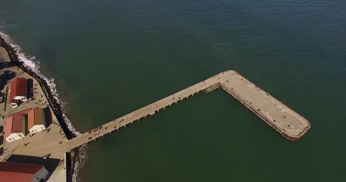 Golden Gate Bridge Reveal shot by Drone. Amazing day in Northern California. Great opening establishing shot.