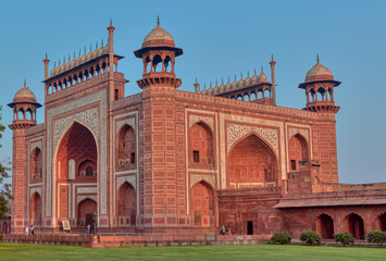 Fototapeta na wymiar The Taj Mahal entrance, India