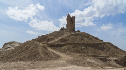 Ruins of the ziggurat in Borsippa, Iraq - obrazy, fototapety, plakaty
