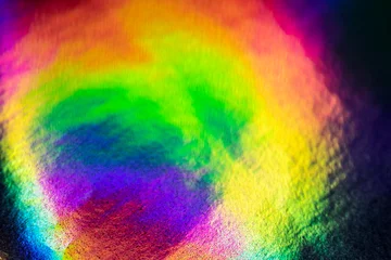 Crédence de cuisine en verre imprimé Mélange de couleurs Abstract Holographic Multicolour Glowing Sci-fi Rainbow Background