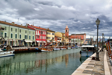 Cesenatico, Italy: Harbor channel Leonardesque, Nativity of the Navy, Marineria Museum (Presepe...