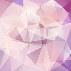 Abstract background consisting of pastel pink triangles. Geometric design for business presentations or web template banner flyer. Vector illustration