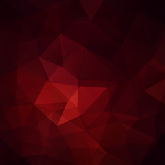 Abstract mosaic background. Triangle geometric background. Design elements. Vector illustration. Dark red, brown colors.