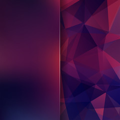 Obraz premium Purple polygonal vector background. Blur background. Can be used in cover design, book design, website background. Vector illustration