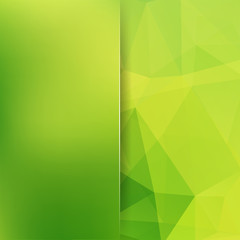 Fototapeta na wymiar Geometric pattern, polygon triangles vector background in green tone. Blur background with glass. Illustration pattern