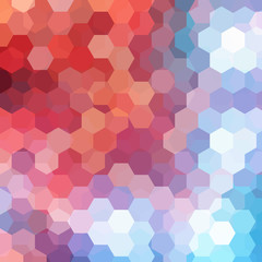 Background of blue, orange, brown geometric shapes. Colorful mosaic pattern. Vector EPS 10. Vector illustration