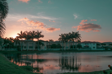 Sunset Landscape in Miami 