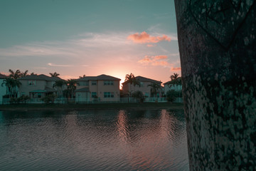 Sunset Landscape in Miami 