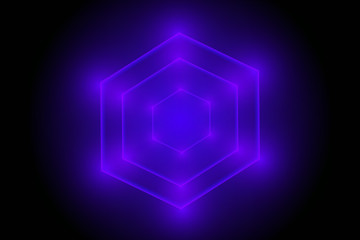 Fototapeta premium Abstract blue Neon Banner.background illustration.