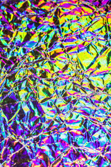 Abstract Holographic Multicolour Glowing Sci-fi Rainbow Background