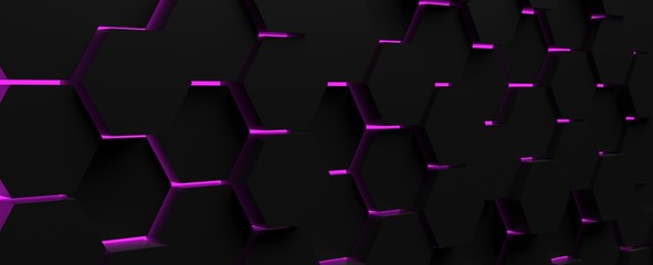 Render colmena hexagonal colorida - luces y materiales