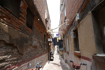 narrow street in old town