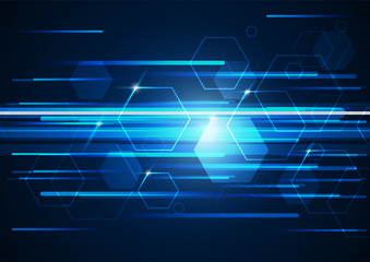 High tech technology geometric