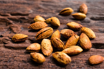 Almonds on old wood