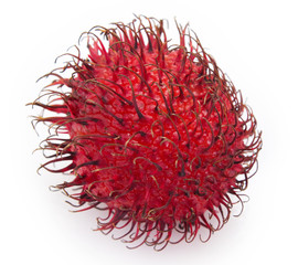 Fresh rambutan on white background