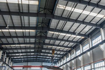 A feeding Gallery in a cattle farm for feeding cattle. October 19, 2016, Luannan County, Tangshan City, Hebei Province, China.