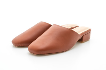 woman fashion leather shoe