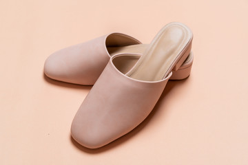 woman fashion leather shoes