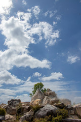 rock and blue sky