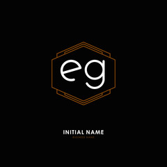 E G EG Initial logo letter with minimalist concept. Vector with scandinavian style logo.