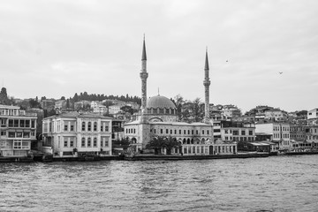 Fototapeta na wymiar Bosporus Strait , The Black Sea , Sea of Marmara , Istanbul, Turkey