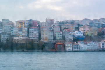 Fototapeta premium Bosporus Strait , The Black Sea , Sea of Marmara , Istanbul, Turkey