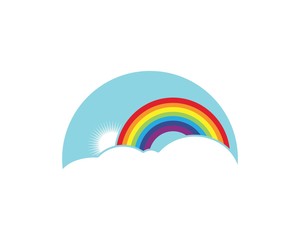 rainbow logo icon vector template