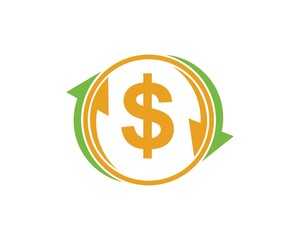 Obraz premium money changer logo icon vector