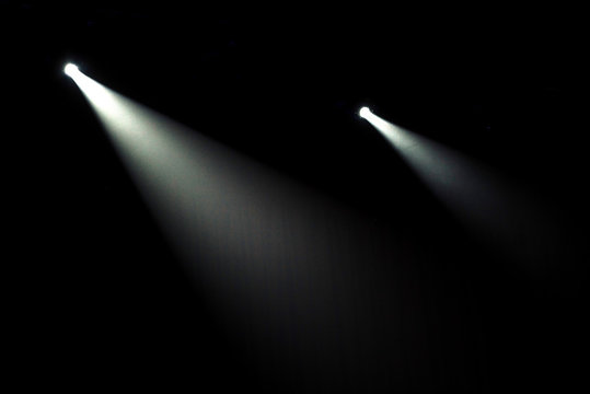 Blue light on dark stage