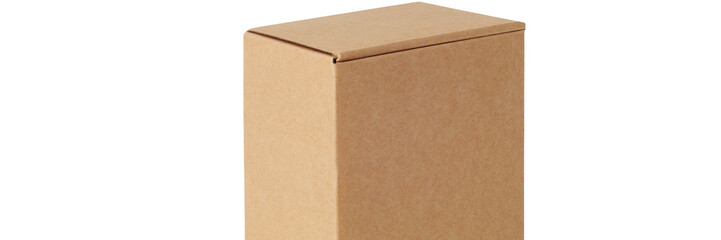 Carton box one. Isolated on white background.
