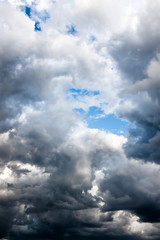 background from moody sky and dark storm clouds