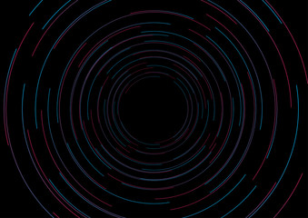 Dark circular lines abstract futuristic background