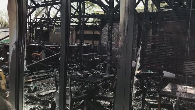 Club Fire Destruction Damage Burned Down Structure