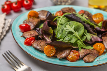 Chicken liver salad. 