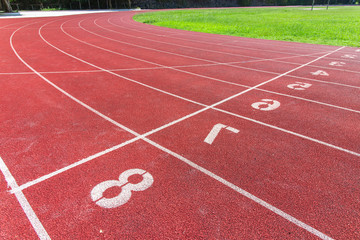 Track and field sports venues of the runway