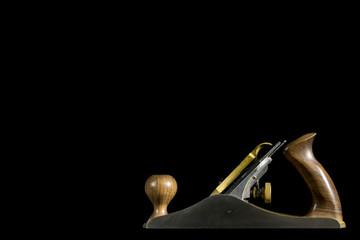 hand plane on a black background