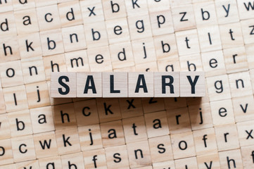 Salary word concept